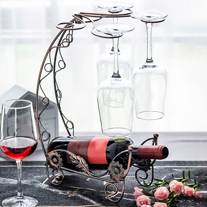 Glam Tabletop Wine Holder Rack Metal Wine Rack Kit voor woonkamer