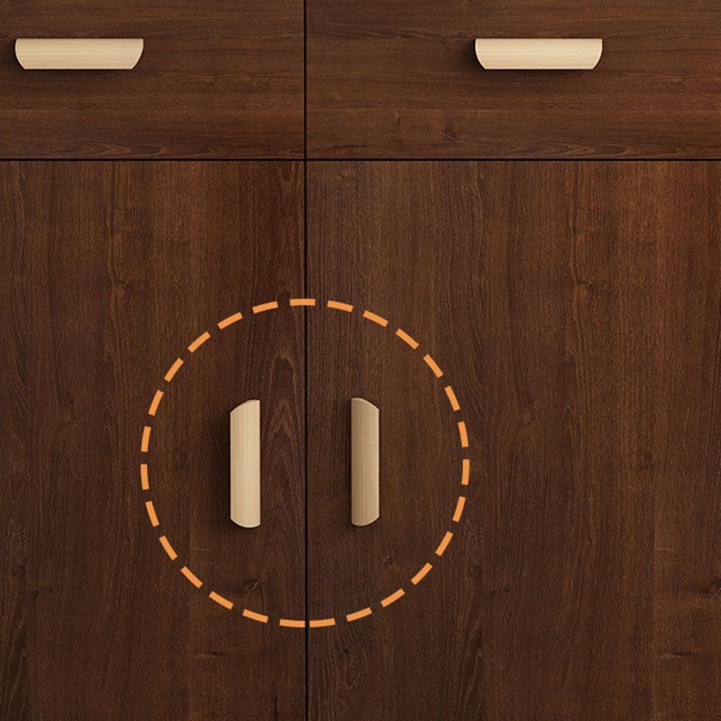 Contemporary Combo Dresser Wooden Bedroom Storage Chest Dresser with Drawers and Doors