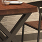 Table de bois en pin industriel pour la table à manger carrée du restaurant avec base de chevalets