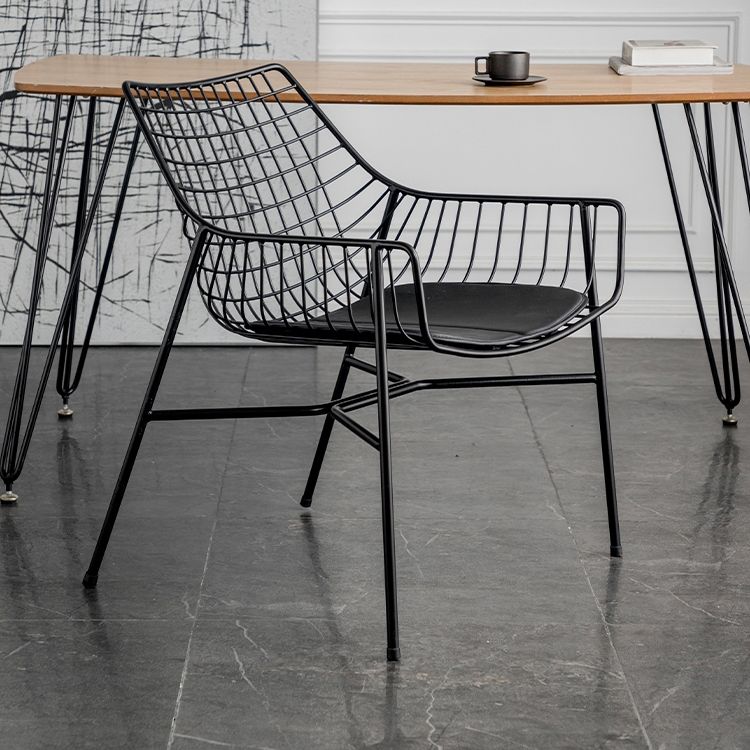 Metal Industrial Kitchen Dining Room Armchair Crossback Chair Clearhalo ' kitchen&dining_furn' 'Dining Chairs' 'Dining Tables & Seating' 'dining_chair' 'furn' 'furn_dining_chair' 'Furniture' 'furniture_dining_chair' 'Kitchen & Dining Furniture' 'kitchen' 1200x1200_17b07207-4299-40ba-bb2f-5d79c3ea72b3