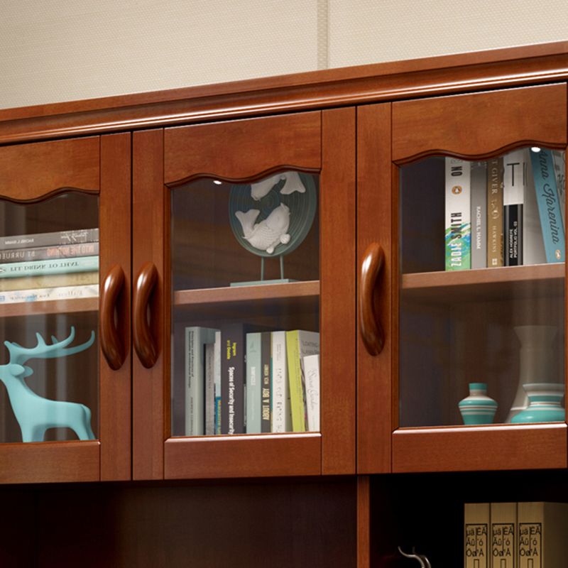 Modern Keyboard Tray Computer Desk Solid Wood Home Office Desk with Drawers