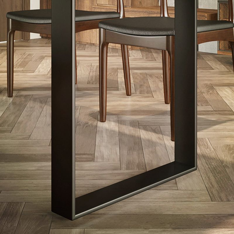 産業1/4/5/7ピース家具ソリッドウッド長方形のダイニングルームセットブラウン