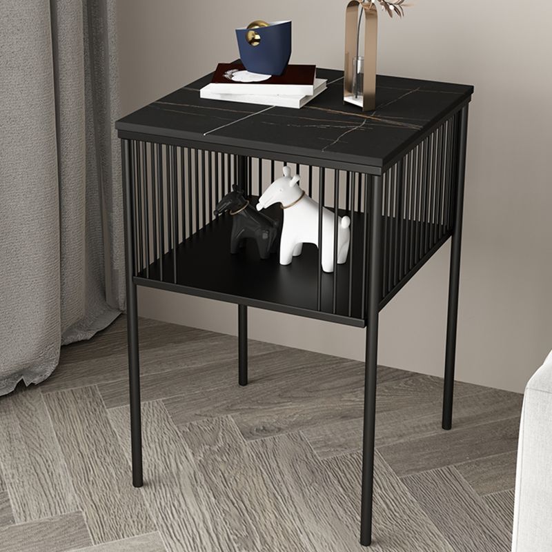 Metal de metal modernista 4 patas de la mesa de la mesa cuadrada de la pizarra cuadrada