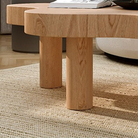 Tavolo da cocktail nordico 3 gambe in legno massiccio tavolino da caffè geometrico