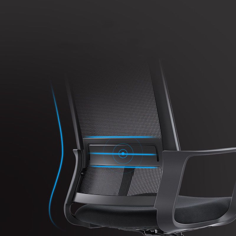 Black Mesh Office Chair Home Rotatable Desk Chair with Wheels Clearhalo 'furn' 'furn_office_chair' 'Furniture' 'Office Chairs' 'Office Furniture' 'office_chair' 1200x1200_17bb2f32-5eef-412f-8d24-3ac5799749d2