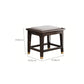 Solid Wood Vanity Set with Stool Set Brown Dresser with 3-Drawer and Mirror