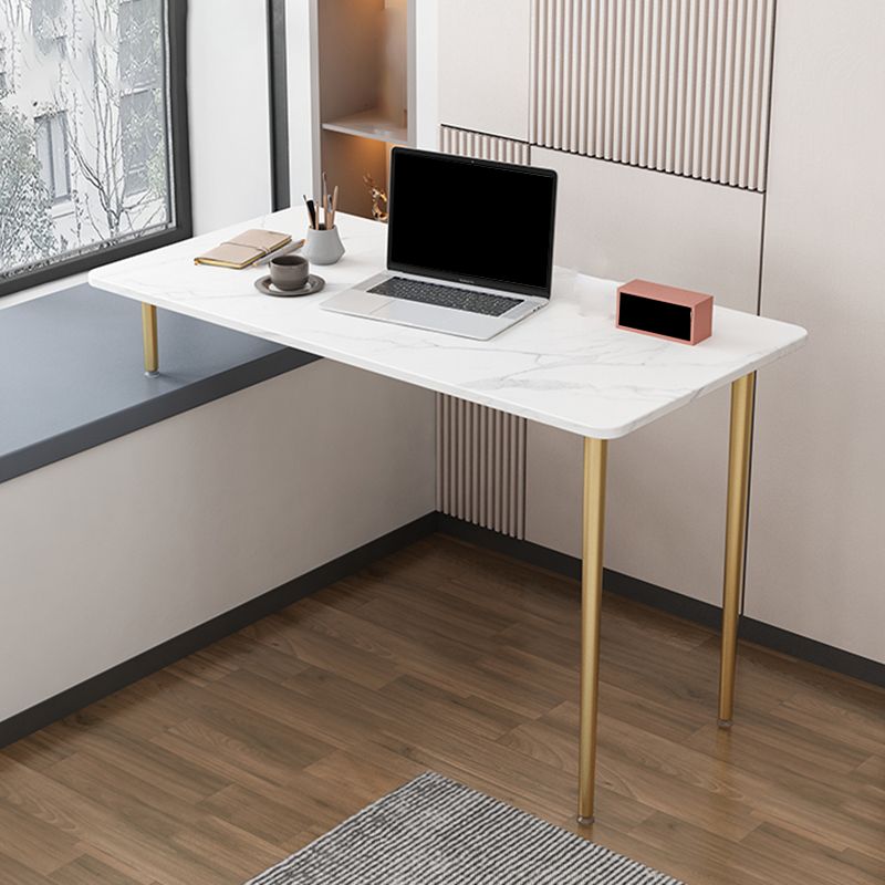 Descripción de la oficina de piedra de estilo contemporáneo Descripción de tareas de forma rectangular con 4 patas