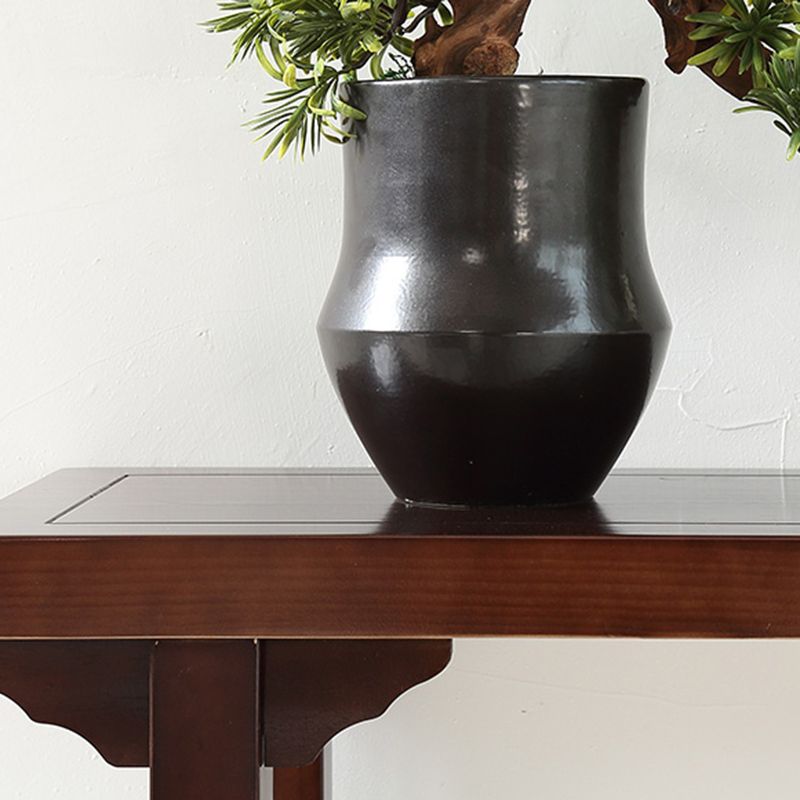 Mid Century Modern Accent Table Rectangle Wood Console Table in Brown