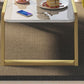 Glam Rectangle Marble Coffee Table with Iron Sled Base 1 Piece Clearhalo 'Coffee & Accent Tables' 'Coffee Tables' 'coffee_tables' 'furn' 'furn_coffee_tables' 'Furniture' 'Living Room Furniture' 1200x1200_17bf0897-fe8f-4315-a17b-e72be32e4a93