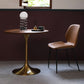 Table de salle à manger ronde en bois moderne avec base en tulipe en métal