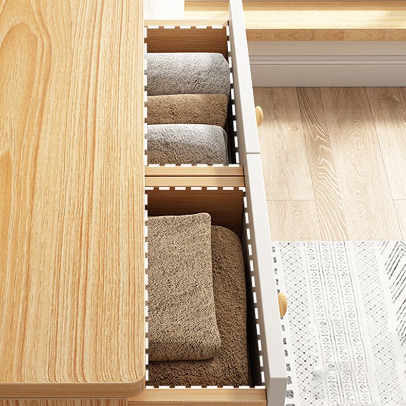 Contemporary Rectangle Storage Cabinet with Drawer Wooden Accent Cabinet