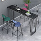 Rectangle Industrial Style Bar Table 42-inch Height Iron Pedestal Bistro Table Clearhalo 'Bar Furniture' 'Bar Tables' 'bar_tables' 'furn' 'furn_bar_tables' 'Furniture' 'furniture_bar_tables' 'Kitchen & Dining Furniture' 1200x1200_17c072a1-9b93-42a1-b604-d81b1caad0c4
