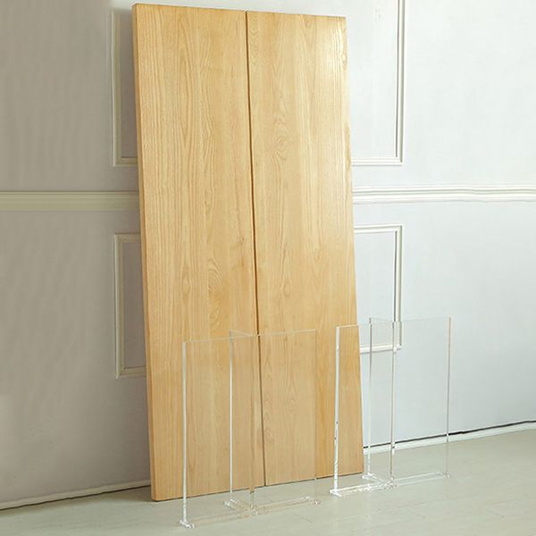Simple Home Wood Dining Table Rectangle Shape Dining Table with Double Plastic Base Clearhalo ' dining_table' 'Dining Tables & Seating' 'Dining Tables' 'furn' 'furn_dining_table' 'Furniture' 'furniture_dining_table' 'Kitchen & Dining Furniture' 'kitchen&dining_furn' 'kitchen' 'kitchen_dining_table' 1200x1200_17c14f06-4693-42e5-86ad-d8a2cea20227