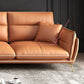 Contemporary Cushions Pillow Top Arm Faux Leather Stationary Seating