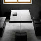 Pine Solid Wood Dining Room Collection Modern Rectangle with Acrylic Double Pedestal Table Clearhalo 'Dining Tables & Seating' 'Dining Tables' 'dining_table' 'furn' 'furn_dining_table' 'Furniture' 'furniture_dining_table' 'Kitchen & Dining Furniture' 'kitchen' 'kitchen_dining_table' 1200x1200_17c332b3-653f-4f2e-9de9-1440ae3f08f8