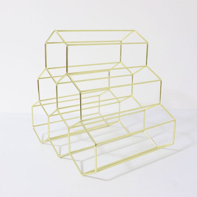 Glam roestvrijstalen wijnrek fles aanrecht fleshouder