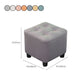 Tufted Ottoman Whole Colored Fabric Water Resistant Square Modern Ottoman