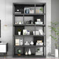 Industrial Metal Etagere Bookcase Open Back Bookshelf for Home Office Clearhalo 'Bookcases' 'Furniture' 'furniture_bookcases' 'kitchen' 'kitchen_bookcases' 'Living Room Furniture' 'Office Furniture' 1200x1200_17c4be8a-9fd7-4b5a-b632-5c8366f9e119