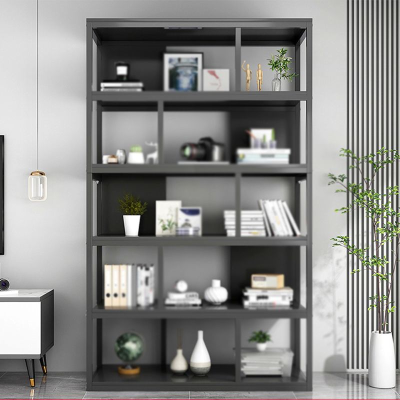 Industrial Metal Etagere Bookcase Open Back Bookshelf for Home Office Clearhalo 'Bookcases' 'Furniture' 'furniture_bookcases' 'kitchen' 'kitchen_bookcases' 'Living Room Furniture' 'Office Furniture' 1200x1200_17c4be8a-9fd7-4b5a-b632-5c8366f9e119