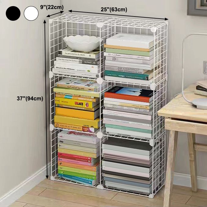 Contemporary Geometric Book Shelf 8.66" Wide Metal Shelf Bookcase Clearhalo 'Bookcases' 'furn' 'furn_bookcases' 'Furniture' 'Office Furniture' 1200x1200_17c525a7-2c30-4b72-ad07-e5f70798595b