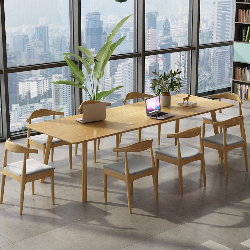 Solid Wood Contemporary Rectangular Dining Table Wood Top Table with 4 Legs Clearhalo ' dining_table' 'Dining Tables & Seating' 'Dining Tables' 'furn' 'furn_dining_table' 'Furniture' 'furniture_dining_table' 'Kitchen & Dining Furniture' 'kitchen&dining_furn' 'kitchen' 'kitchen_dining_table' 1200x1200_17c57b50-ada3-4778-92e6-b21be9efbe29