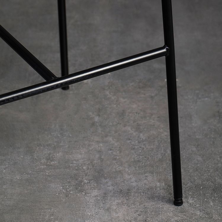 Contemporary Backrest Solid Wood and Metal Counter High Stool with 4 Legs Clearhalo 'Bar Furniture' 'Bar Stools' 'bar_stools' 'furn' 'furn_bar_stools' 'Furniture' 'Kitchen & Dining Furniture' 1200x1200_17c5a779-fb88-4987-8161-d81b6d6b2e87