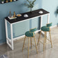 Matte Finish Rectangle Pub Table with Metal Frame for Living Room