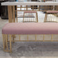 Modern Cotton Foam Bench Pink Cushioned Bench with Legs for Kitchen Clearhalo 'Benches' 'Chairs & Seating' 'furn' 'furn_benches' 'Furniture' 'Living Room Furniture' 1200x1200_17c5fda8-f86c-4193-acda-ca0567377bcd