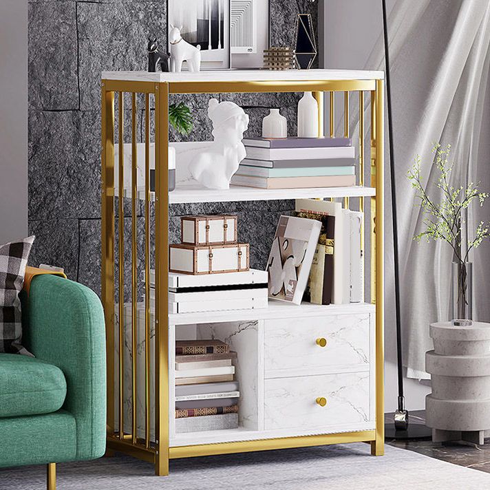 Modern Metal Book Shelf Home Open Back Bookcase with Shelves Clearhalo 'Bookcases' 'furn' 'furn_bookcases' 'Furniture' 'Office Furniture' 1200x1200_17c75e25-fd7d-454d-940a-d7a5ae1bf618