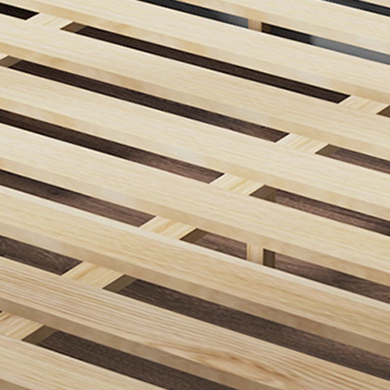 Glam Solid Wood Mattress Included with Headboard Scooped Panel Bed Frame