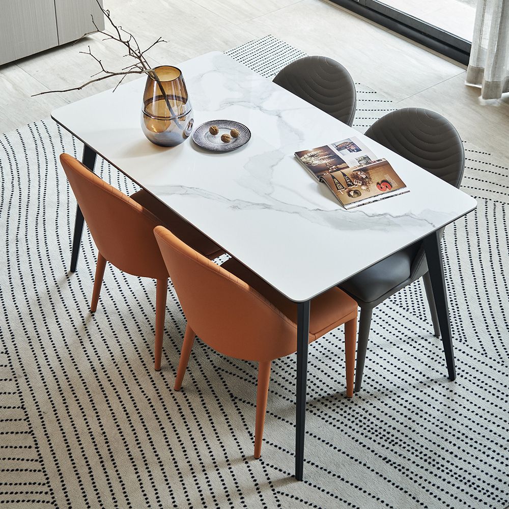 Modern Design Leather Dining Chairs Solid Back Armless Side Chairs (Set of 2) Clearhalo ' kitchen&dining_furn' 'Dining Chairs' 'Dining Tables & Seating' 'dining_chair' 'furn' 'furn_dining_chair' 'Furniture' 'furniture_dining_chair' 'Kitchen & Dining Furniture' 'kitchen' 1200x1200_17c97012-4366-4fde-8b2e-f91ae36688b8