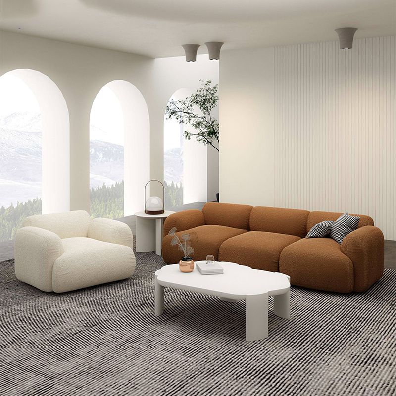 Stoff gerollt Armsofa zeitgenössischer Standard -Sofa für Wohnzimmer