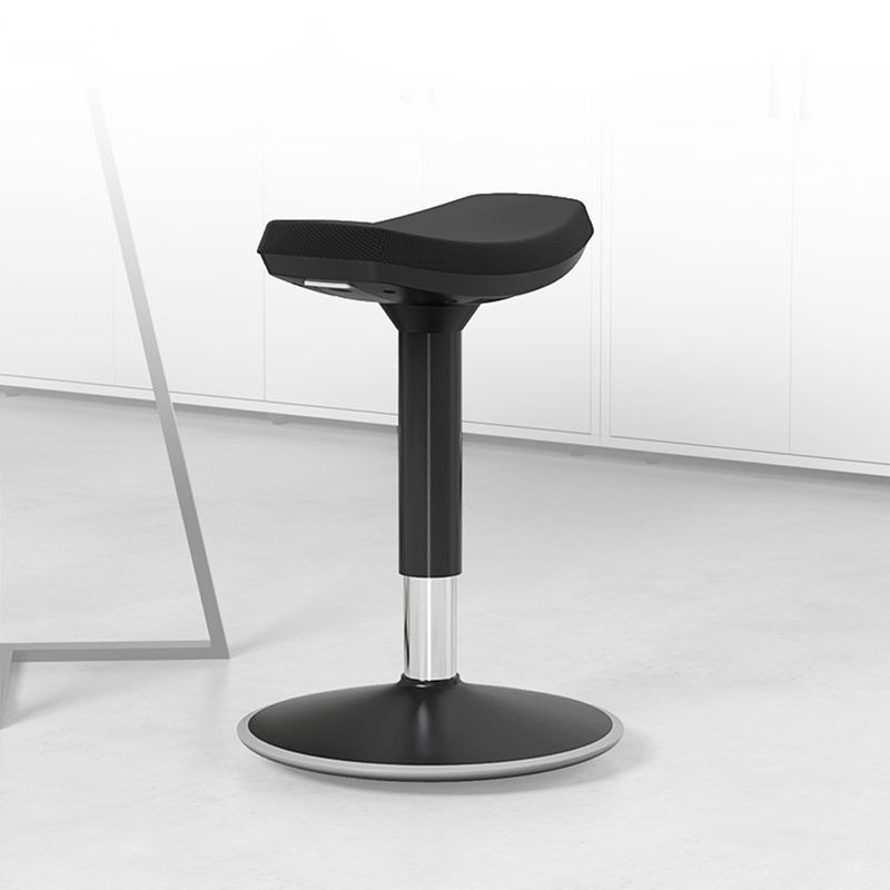 Modern Desk Chair Adjustable Chair Armless Upholstered Office Chair in Black Clearhalo 'furn' 'furn_office_chair' 'Furniture' 'Office Chairs' 'Office Furniture' 'office_chair' 1200x1200_17ca0417-c3de-4e45-979a-37b618d7d635