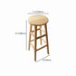 Minimalist Design Solid Wood Bar Stool Backless Counter Chair with Wood Base Clearhalo 'Bar Furniture' 'Bar Stools' 'bar_stools' 'furn' 'furn_bar_stools' 'Furniture' 'furniture_bar_stools' 'Kitchen & Dining Furniture' 1200x1200_17cc2023-1713-492b-9135-583caa8ffb80