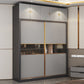 Sliding Engineered Wood Wardrobe Cabinet Modern Wardrobe Armoire
