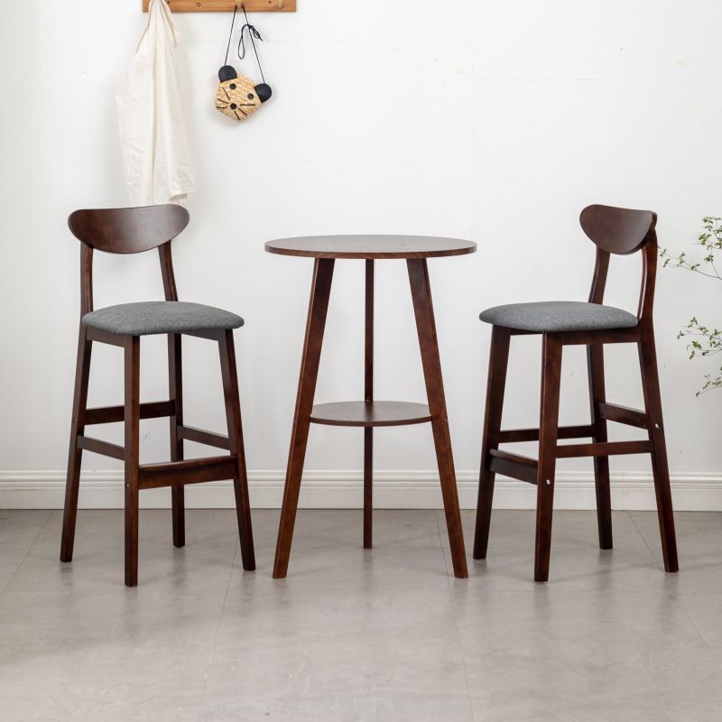 Contemporary Round Counter Table Wooden Counter Table for Restaurant Clearhalo 'Bar Furniture' 'Bar Tables' 'bar_tables' 'furn' 'furn_bar_tables' 'Furniture' 'furniture_bar_tables' 'Kitchen & Dining Furniture' 1200x1200_17cf3c06-886b-439e-ad3b-027ede19c978