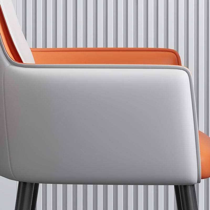 Faux Leather Upholstered Chair Contemporary Kitchen Dining Arm Chair Clearhalo 'Dining Chairs' 'Dining Tables & Seating' 'dining_chair' 'furn' 'furn_dining_chair' 'Furniture' 'Kitchen & Dining Furniture' 1200x1200_17cfef72-ddf3-41cf-8f4e-8a356e7c7ccd