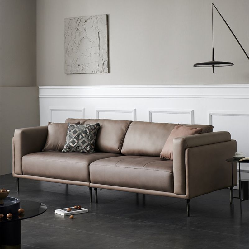 Divano a braccia quadrate moderne cuscini di legno divano divano per soggiorno