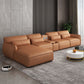 Scandinavian Tan Faux Leather Straight Arm Sofa/Sectionals with Stain-Resistant Clearhalo 'furn' 'furn_sectionals' 'Furniture' 'furniture_sectionals' 'Living Room Furniture' 'Sectionals' 1200x1200_17d092fd-8fa2-43f6-b81e-dd048e40fdd7