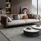 Contemporary Stationary Genuine Leather Stain Resistant Sofa for Living Room