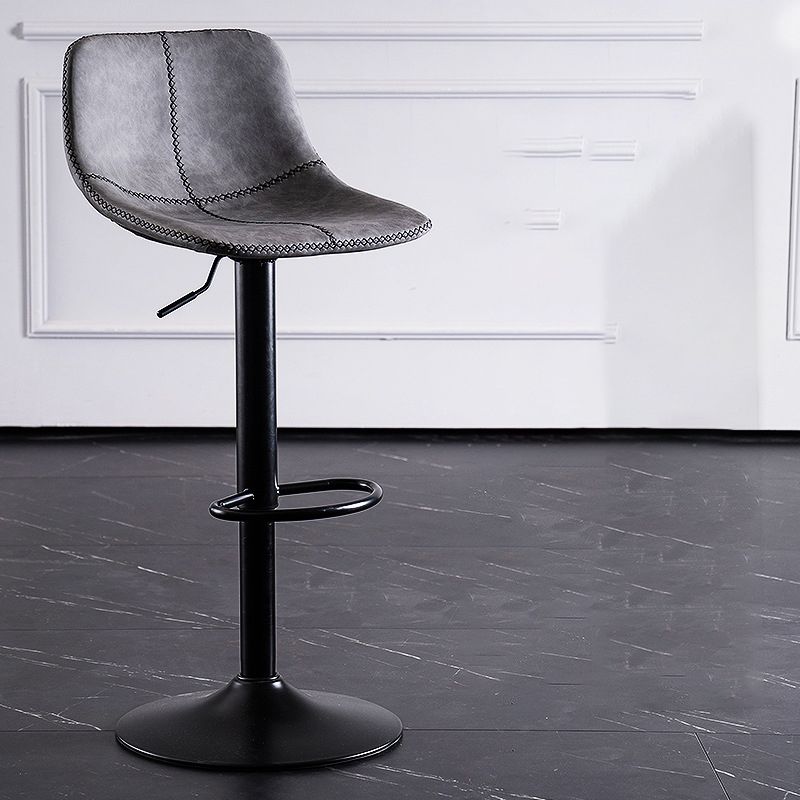 Home Modern Adjustable Height Stool Matte Finish Leather Barstool Clearhalo 'Bar Furniture' 'Bar Stools' 'bar_stools' 'furn' 'furn_bar_stools' 'Furniture' 'furniture_bar_stools' 'Kitchen & Dining Furniture' 1200x1200_17d11b45-6ee7-430d-88d6-e9d8a35cabc1