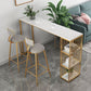 Modern Bar-height Table FauxMarble Top Bistro Bar Table with 3 Shelve Clearhalo 'Bar Furniture' 'Bar Tables' 'bar_tables' 'furn' 'furn_bar_tables' 'Furniture' 'Kitchen & Dining Furniture' 1200x1200_17d1588f-a2d8-40d0-9185-3699784ccb0a