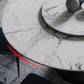Contemporary Style Marble Table Round Pedestal Base Dining Table with Turntable Clearhalo ' dining_table' 'Dining Tables & Seating' 'Dining Tables' 'furn' 'furn_dining_table' 'Furniture' 'furniture_dining_table' 'Kitchen & Dining Furniture' 'kitchen&dining_furn' 'kitchen' 'kitchen_dining_table' 1200x1200_17d20aba-6860-415e-95c2-68105c8eefb6