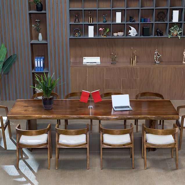 Bureau de bureau rectangulaire contemporain bureau d'écriture en bois massif pour bureau