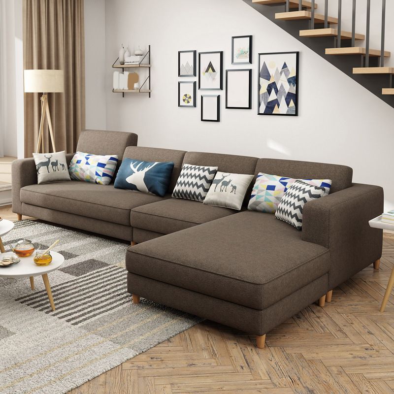 Removable Cushions,Adjustable Sectional Sofa, 67" Linen Sectional sofa Clearhalo 'furn' 'furn_sectionals' 'Furniture' 'Living Room Furniture' 'Sectionals' 1200x1200_17d226d7-0a0b-4410-ad0b-d616b8e580f7