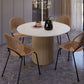 Simple Round Top Dining Table Solid Wood Base Dining Table for Living Room Clearhalo 'Dining Tables & Seating' 'Dining Tables' 'dining_table' 'furn' 'furn_dining_table' 'Furniture' 'furniture_dining_table' 'Kitchen & Dining Furniture' 'kitchen' 'kitchen_dining_table' 1200x1200_17d29a6d-1fc3-4c21-bfb3-75d7366d2f84