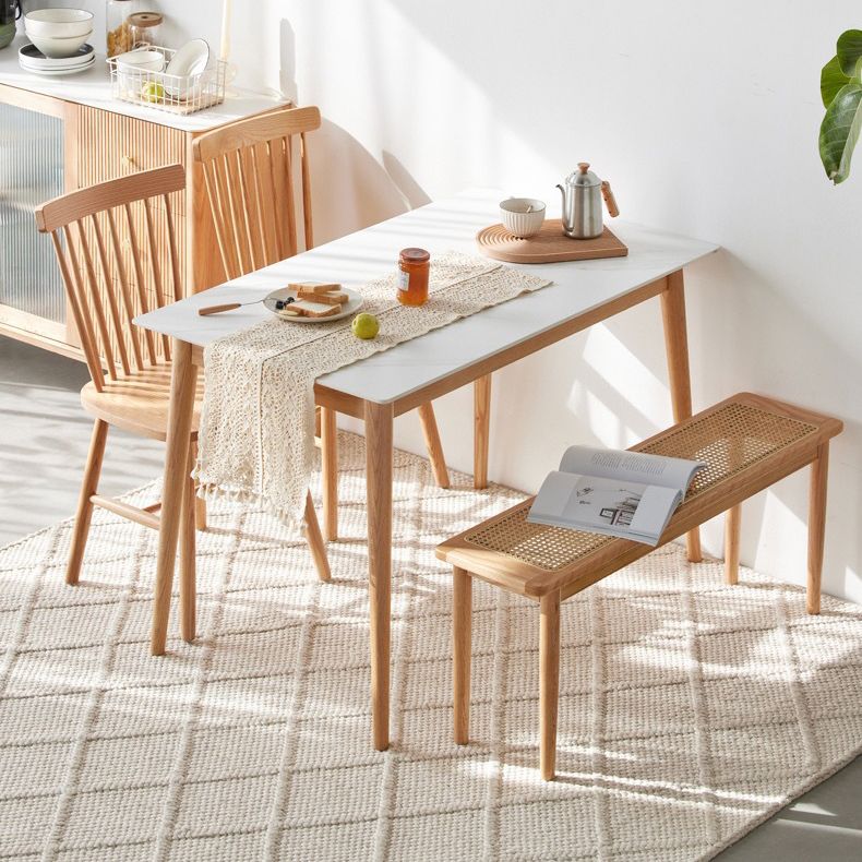 Modern Sintered Stone Dining Table Rectangular Table with Solid Wood Four-leg Clearhalo ' dining_table' 'Dining Tables & Seating' 'Dining Tables' 'furn' 'furn_dining_table' 'Furniture' 'furniture_dining_table' 'Kitchen & Dining Furniture' 'kitchen&dining_furn' 'kitchen' 'kitchen_dining_table' 1200x1200_17d32f92-2dc0-4829-8d50-623a9063b45d