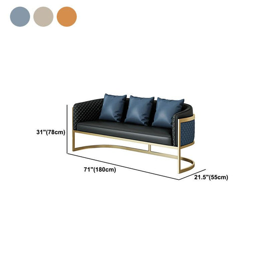 Faux lederen bank moderne smokingarm bank met strakke rugwaterbestendig