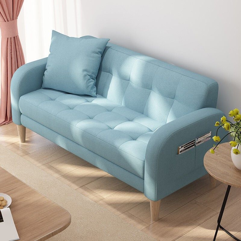 25.59'W Modern Square Arm Linen Standard Sofa for Living Room Clearhalo 'furn' 'furn_sofas' 'Furniture' 'furniture_sofas' 'kitchen' 'kitchen_sofas' 'Living Room Furniture' 'Sofa' 'sofas' 1200x1200_17d62c9b-8db8-4cec-b563-05f8d1c4b8d4