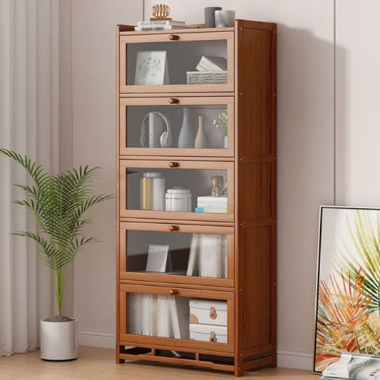 Engineered Wood Barrister Bookcase Contemporary Closed Back Bookshelf with Doors Clearhalo 'Bookcases' 'furn' 'furn_bookcases' 'Furniture' 'furniture_bookcases' 'Office Furniture' 1200x1200_17d66dfe-9ffe-4a6b-bda9-62a597cdd4f6
